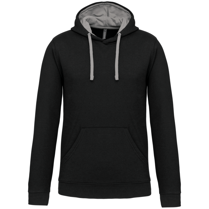 Contrast hooded sweatshirt