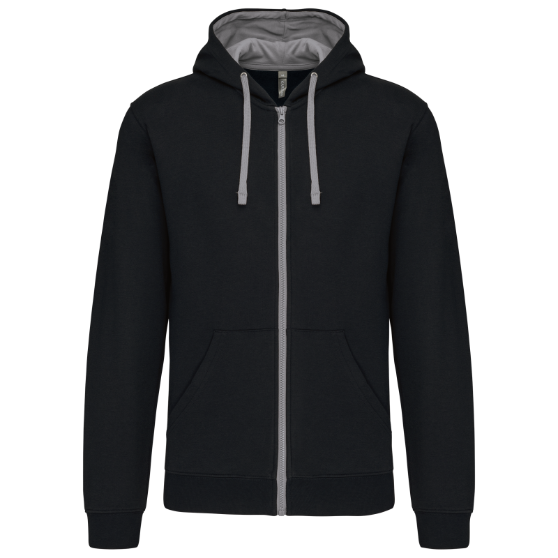 Hooded sweatshirt with contrast