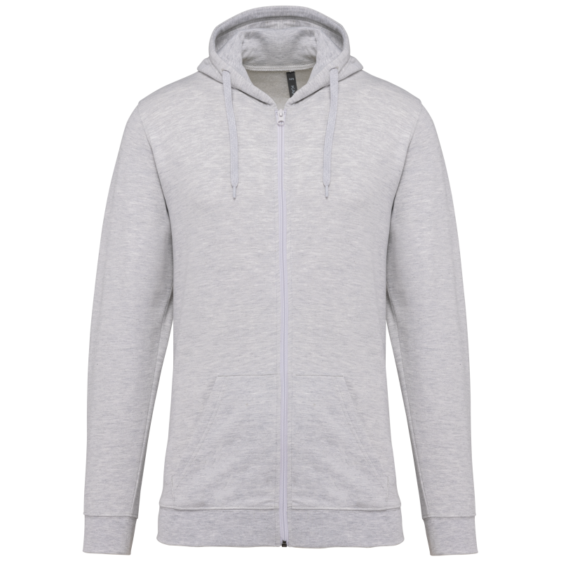 Hooded zip-up sweatshirt