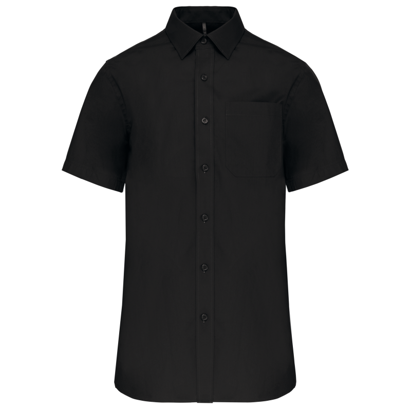 Short-sleeved easy-care poplin shirt