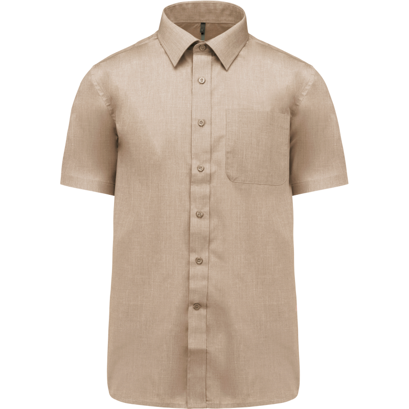 Men’s easy-care short-sleeve polyester/cotton poplin shirt