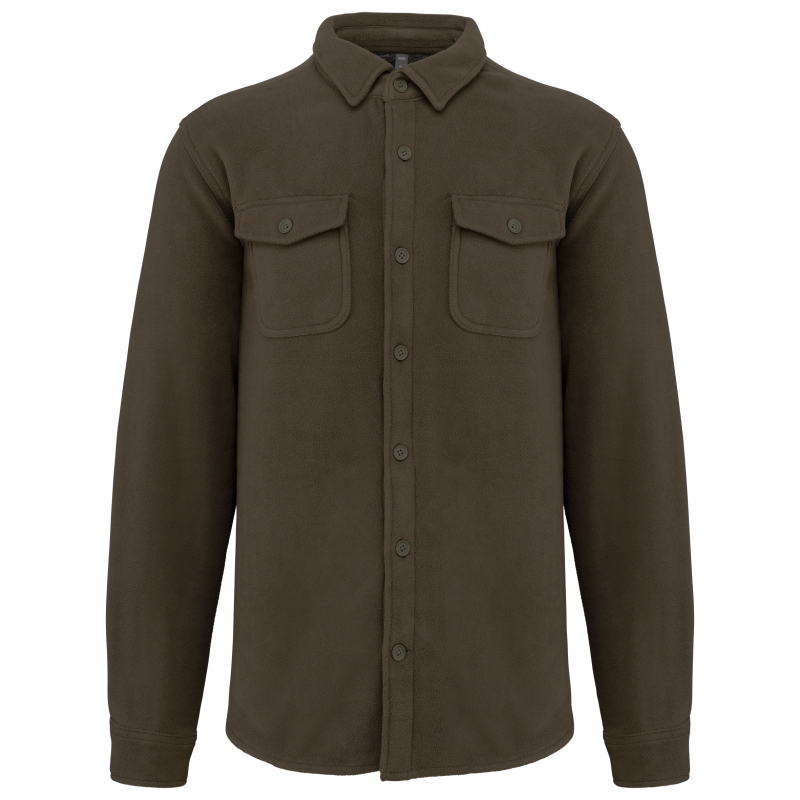 Fleece shirt with sherpa lining