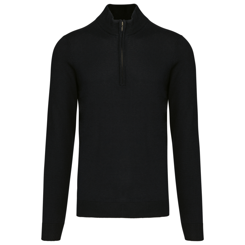 Half-zip knitted jumper