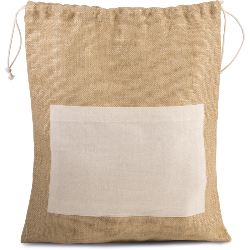 Jute bag with drawstring