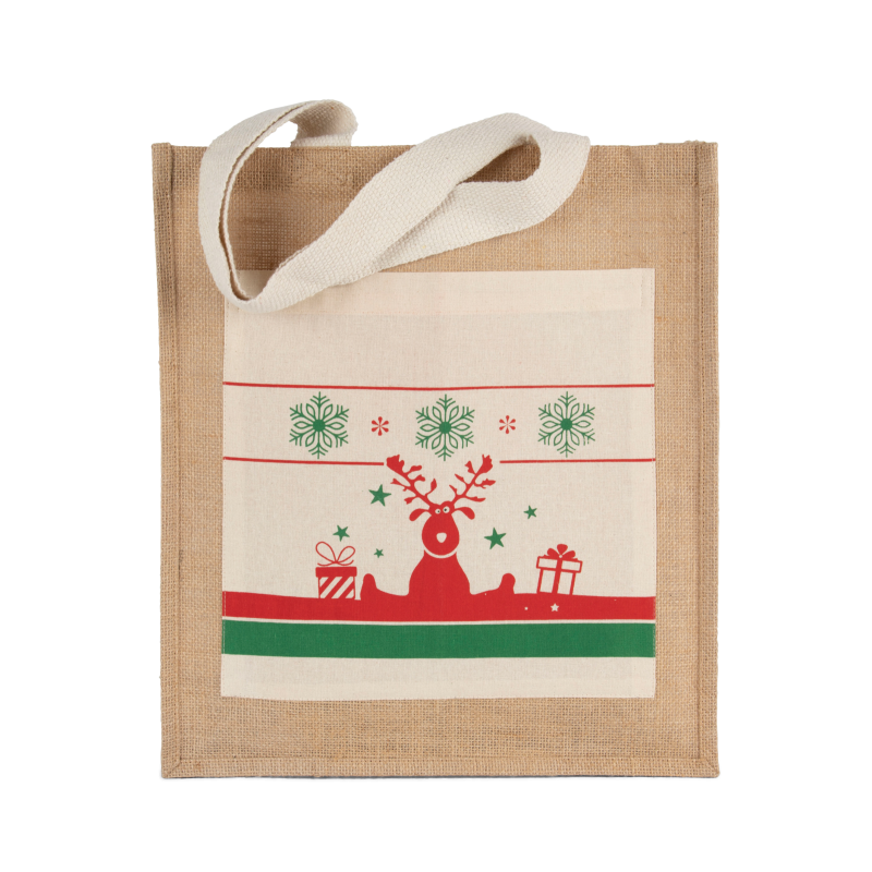 Christmas-themed shopping bag