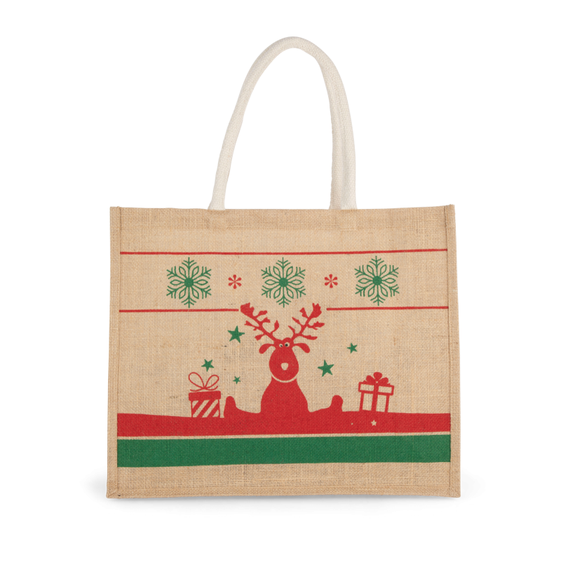 Christmas-themed shopping bag