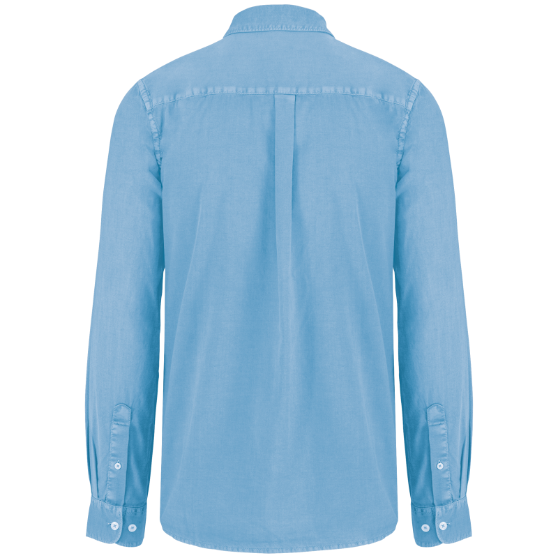 Eco-responsible washed-look men's shirt