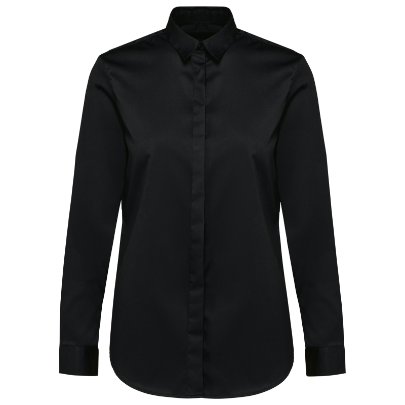 Women's long-sleeve twill shirt