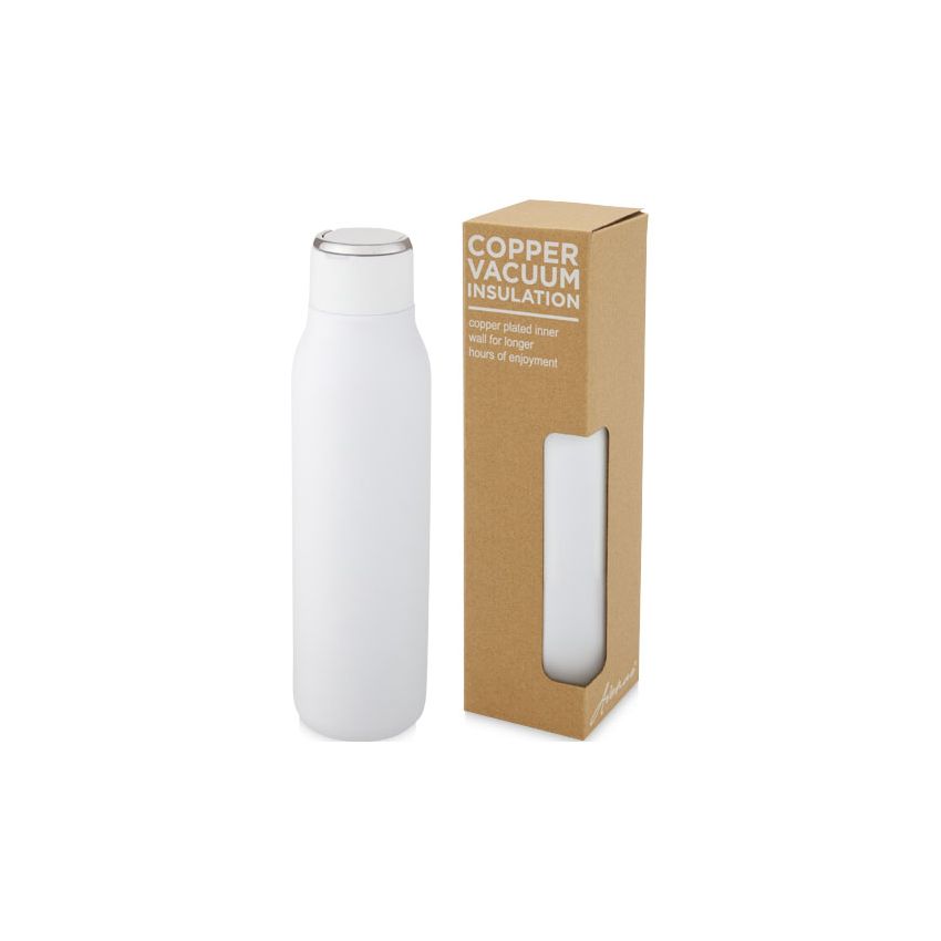 600ml copper vacuum insulated bottle with metal loop 