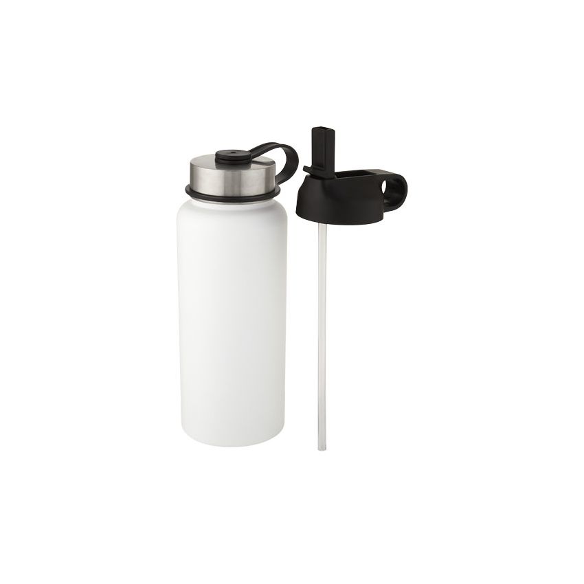 1L copper vacuum insulated sports bottle with 2 lids 