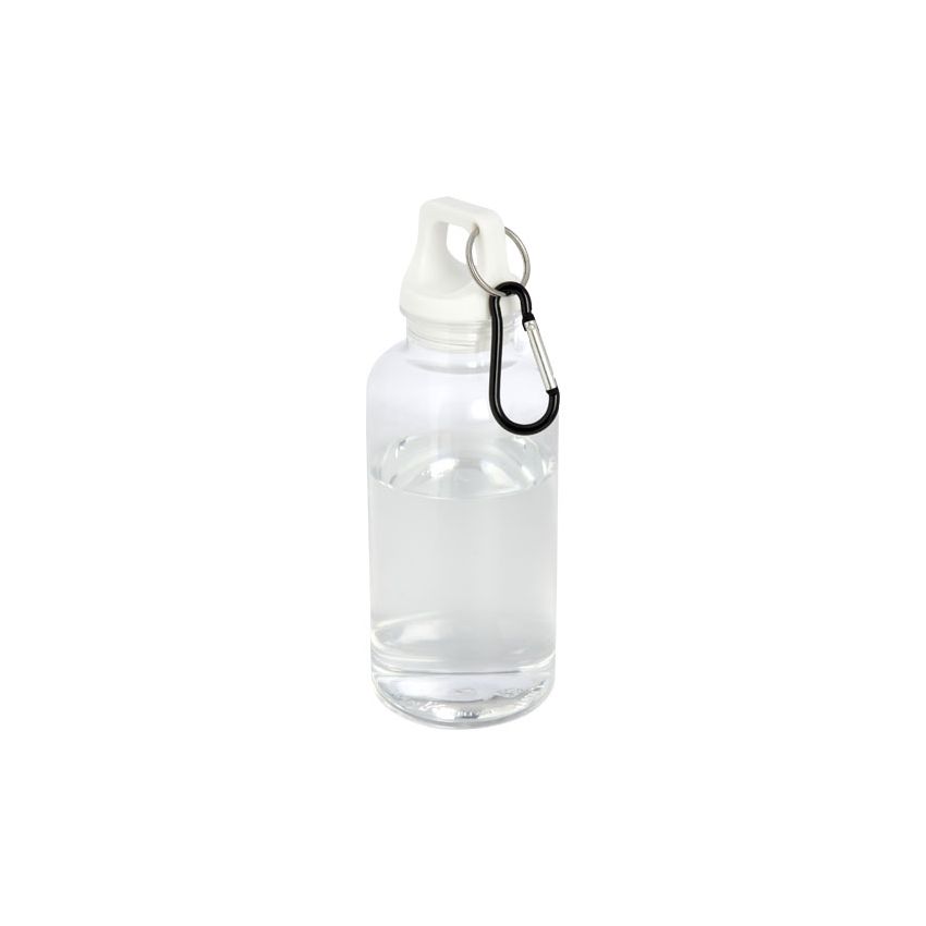 400 ml RCS-certified recycled aluminium water bottle with carabiner 