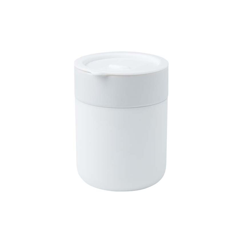 330 ml ceramic thermal cup with silicone sleeve and plastic lid 