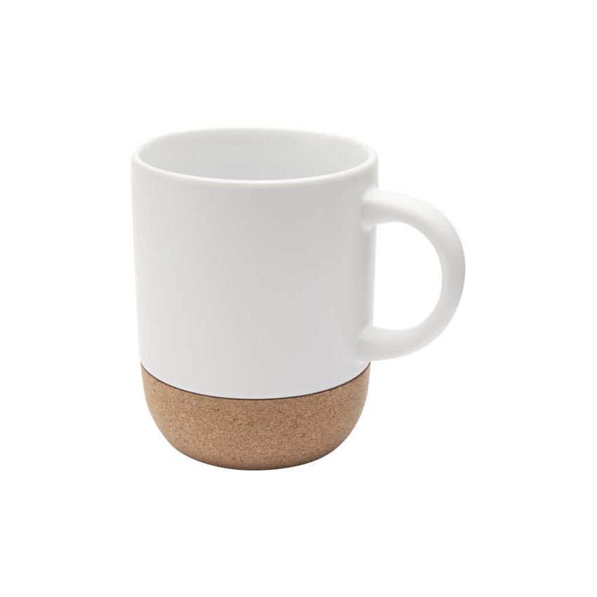300 ml ceramic mug with cork details and matte finish 
