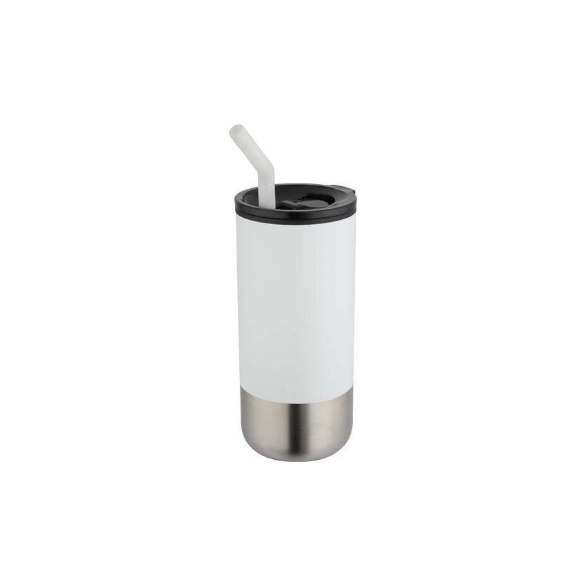 480 ml recycled RCS insulated tumbler with straw 