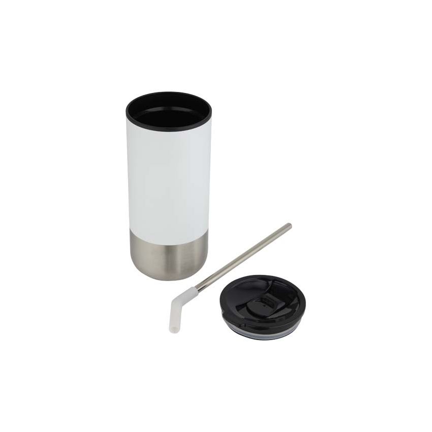 480 ml recycled RCS insulated tumbler with straw 