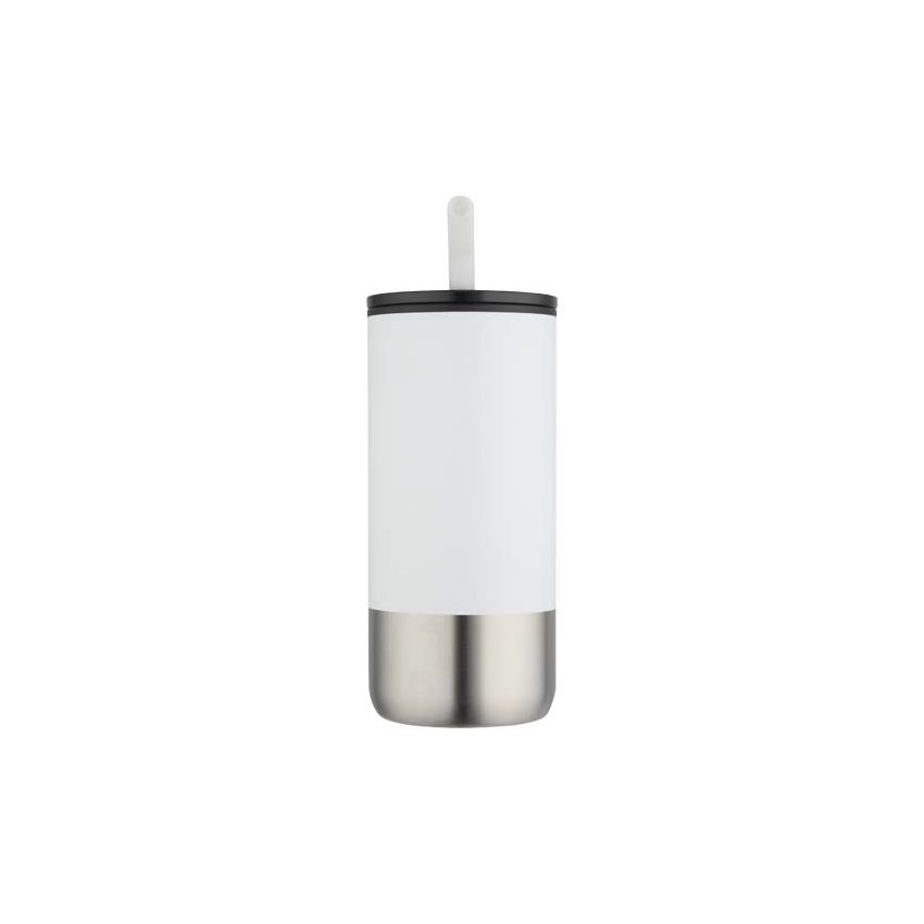 480 ml recycled RCS insulated tumbler with straw 
