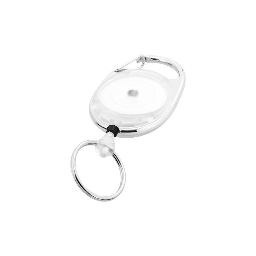 Keyring with retractable clip 