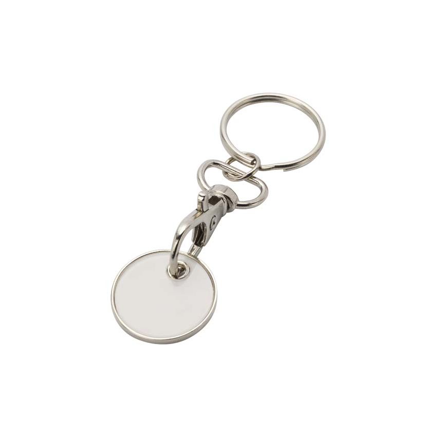 Keyring with coin trolley 
