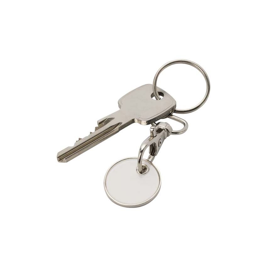 Keyring with coin trolley 