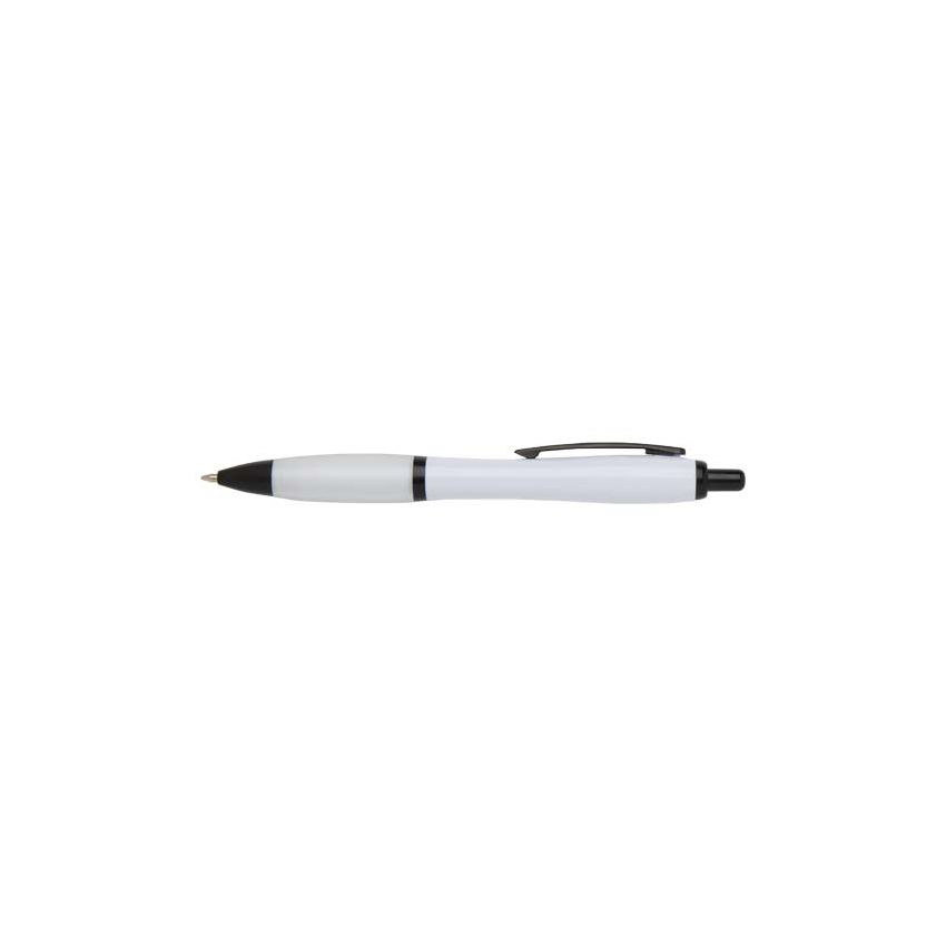 Recycled plastic ballpoint pen with black details (black ink) 