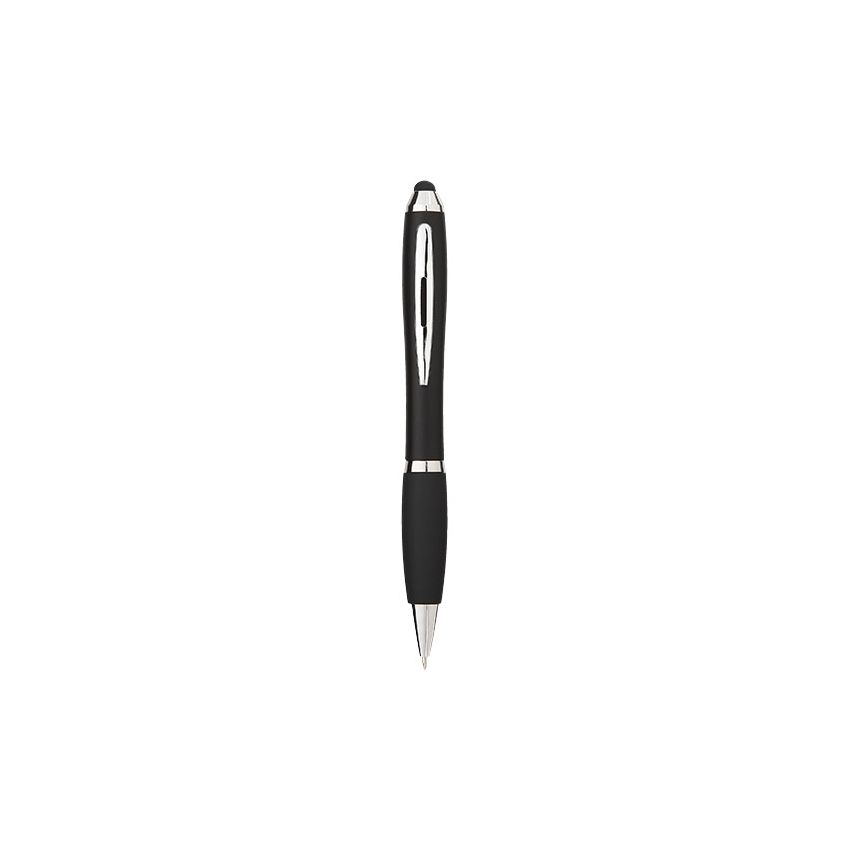 Colourful ballpoint stylus with black grip 