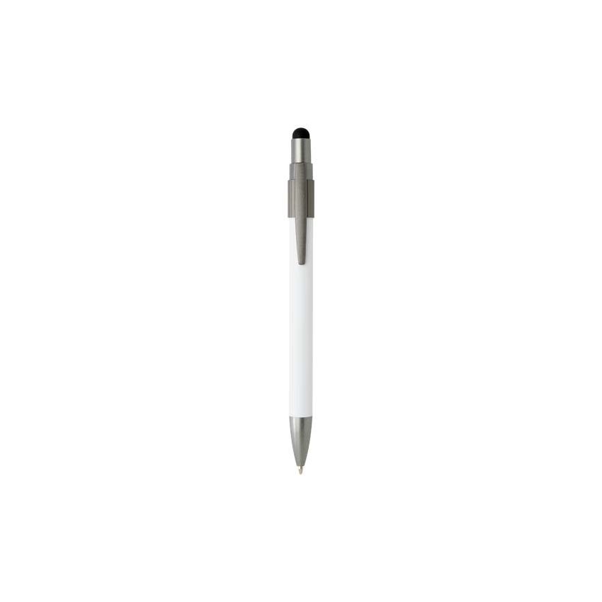 Recycled RCS ballpoint pen with stylus and fidget spinner (blue ink) 