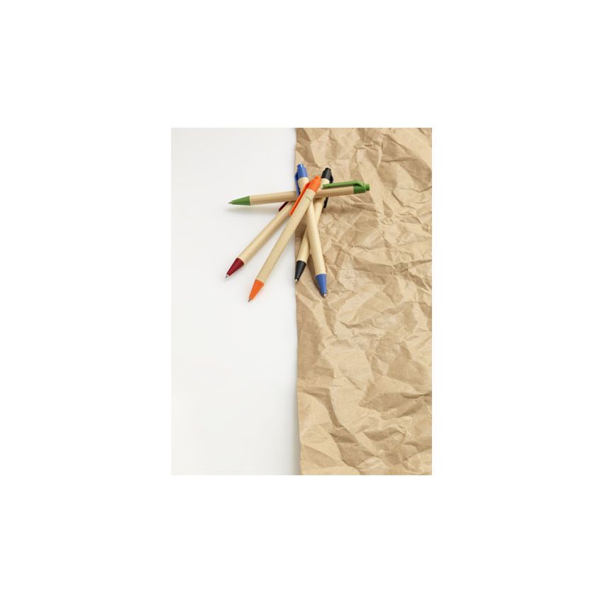 Ballpoint pen in recycled cardboard and corn plastic 