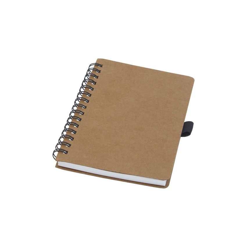 A6 ring binder notebook in recycled cardboard with stone paper 
