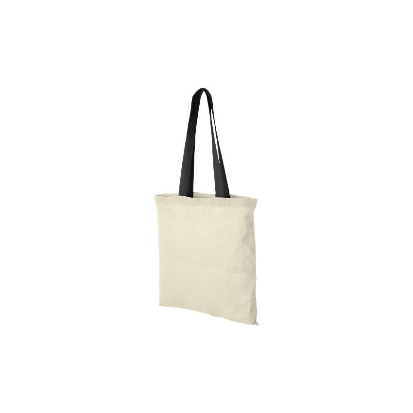100 g/m² cotton bag with long contrasting handles 
