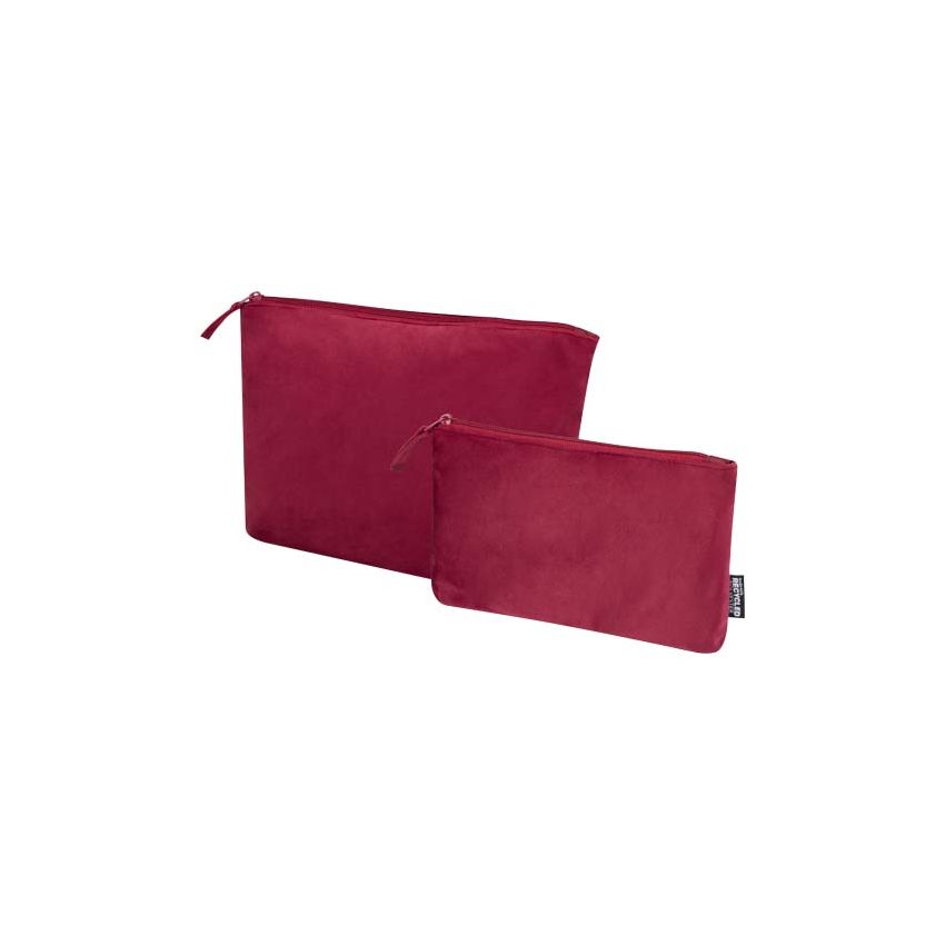 Set of GRS recycled velvet toiletry bags 