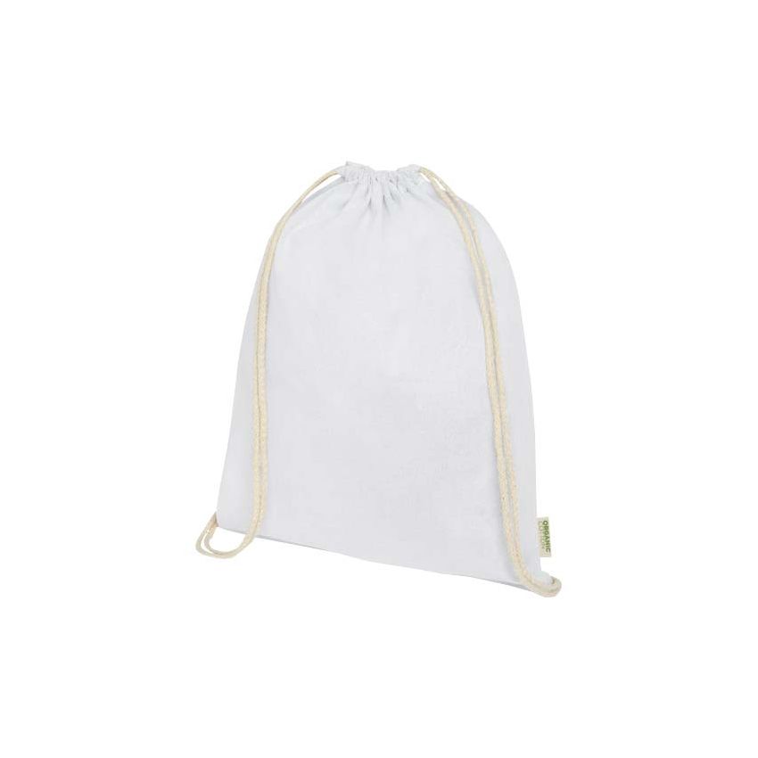 5 L bag with drawstrings made of organically produced material and OCS 140 g/m² 