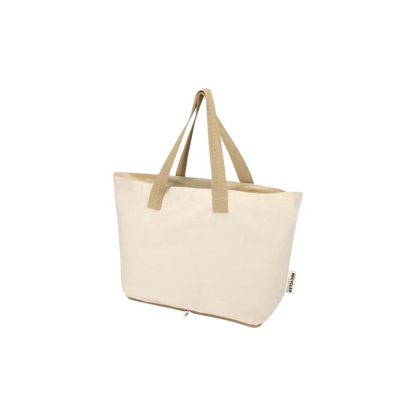 Foldable 7L recycled cotton bag with 140 g/m² GRS 