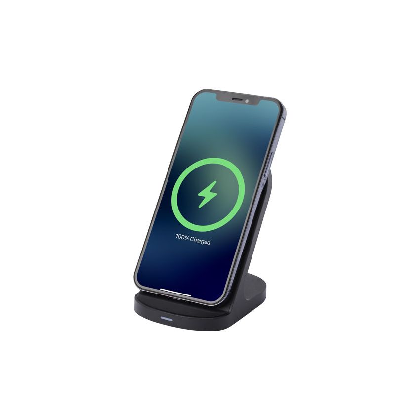 15W dual coil wireless charging stand in RCS recycled plastic 