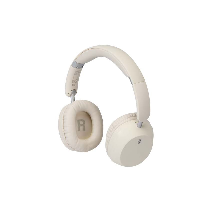 Foldable over-ear ANC and ENC headphones in recycled plastic 