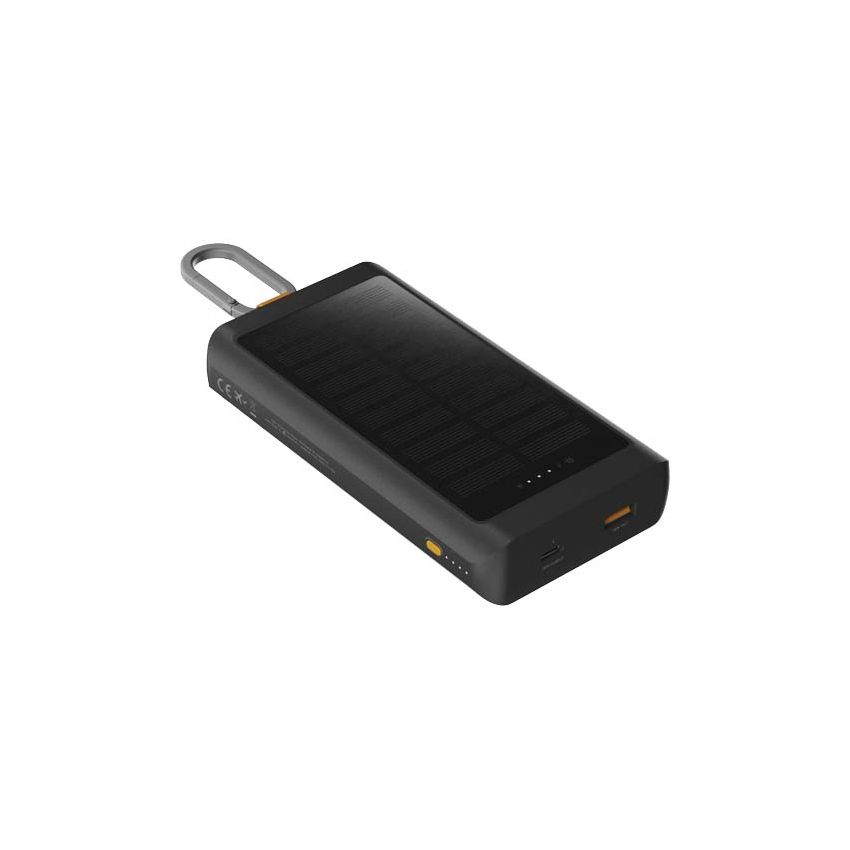 10,000 mAh 15 W Solar Power Bank with Light 
