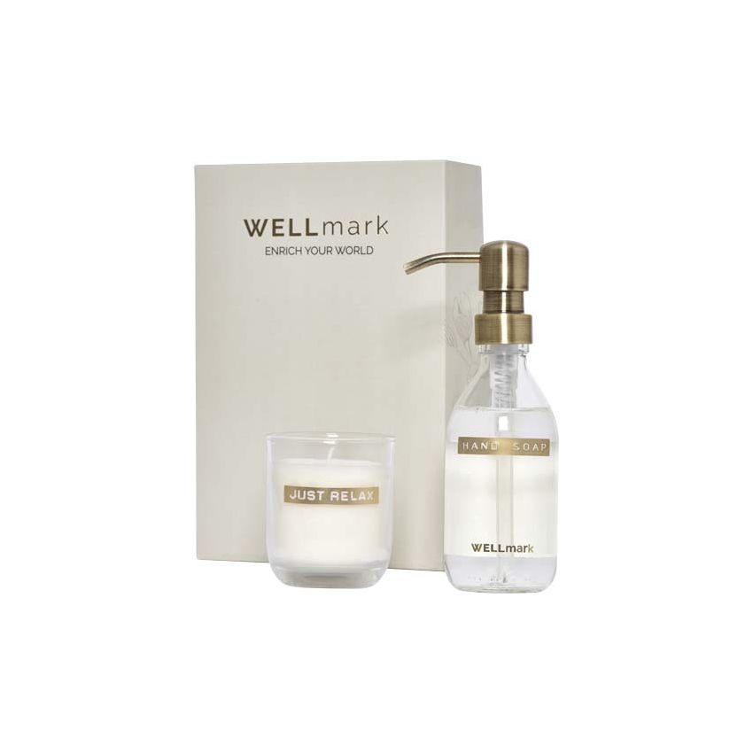250ml hand soap dispenser and 150g scented candle set 