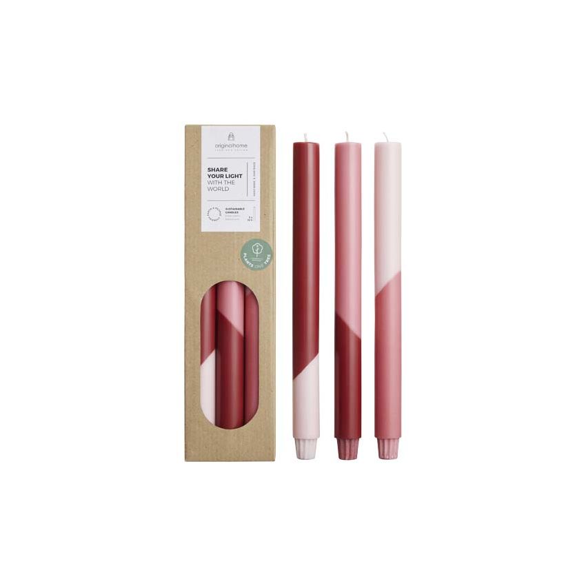 Diagonal candles - set of 3 
