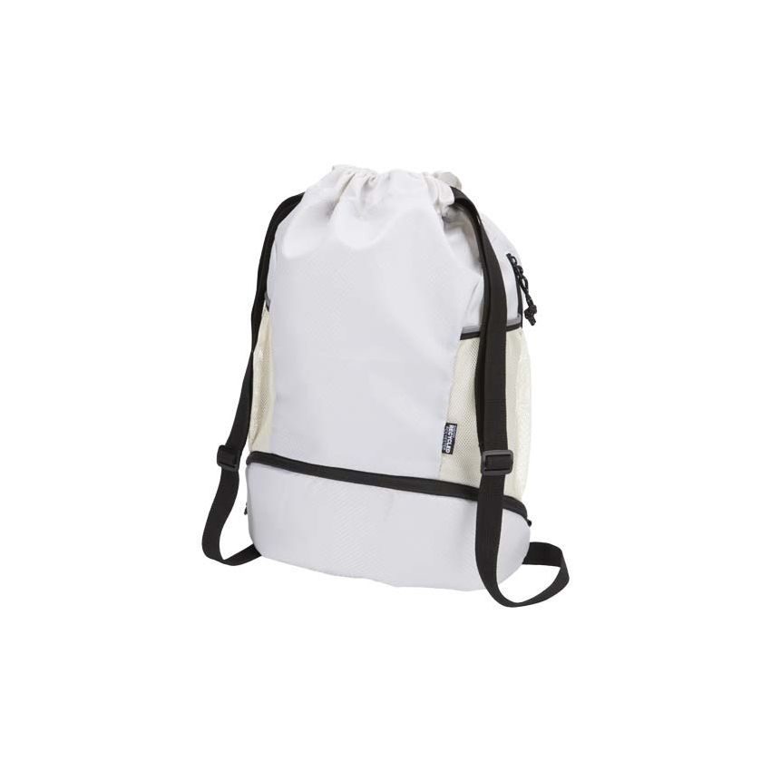 18L GRS recycled sports bag with drawstring and bottom compartment 