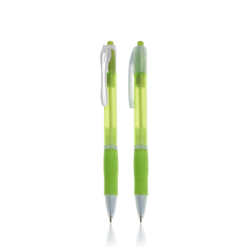 Plastic ballpoint pen, with ergonomic grip