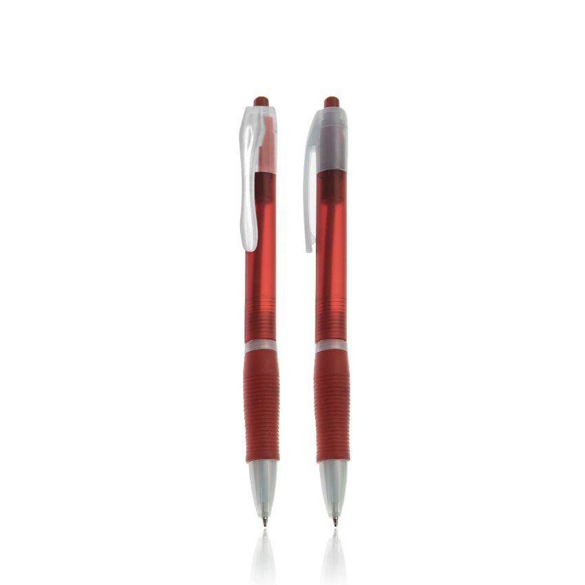 Plastic ballpoint pen, with ergonomic grip