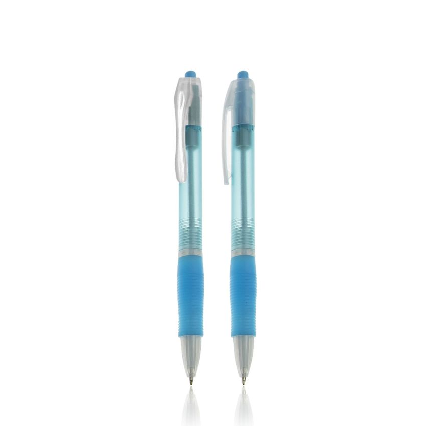 Plastic ballpoint pen, with ergonomic grip
