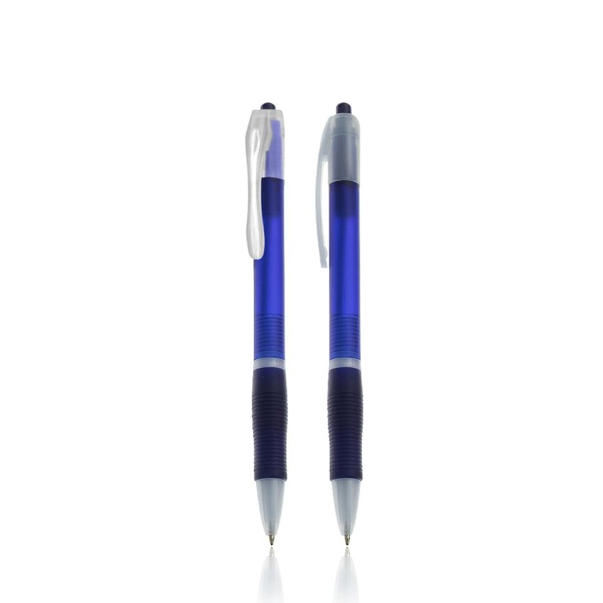Plastic ballpoint pen, with ergonomic grip