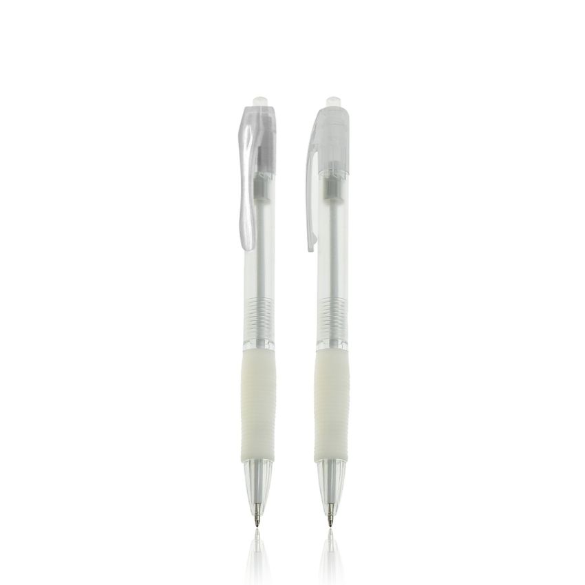 Plastic ballpoint pen, with ergonomic grip