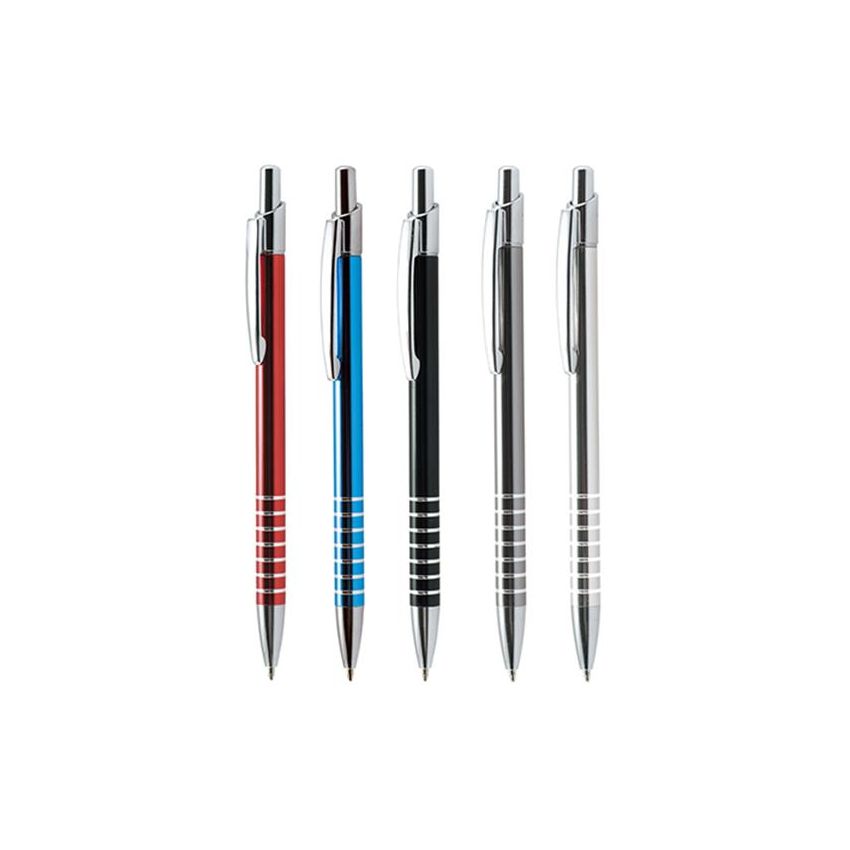 Spring Ballpoint Pen in Metal, with 7 Rings