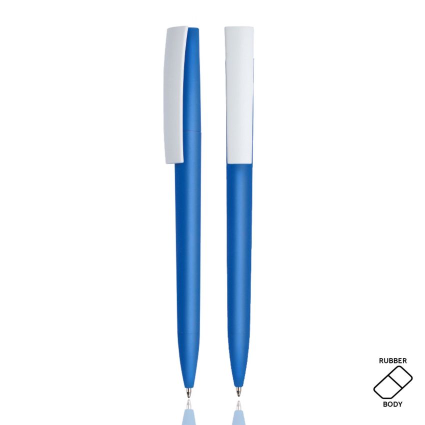 Rubby Ballpoint Pen in plastic, with rubber finish