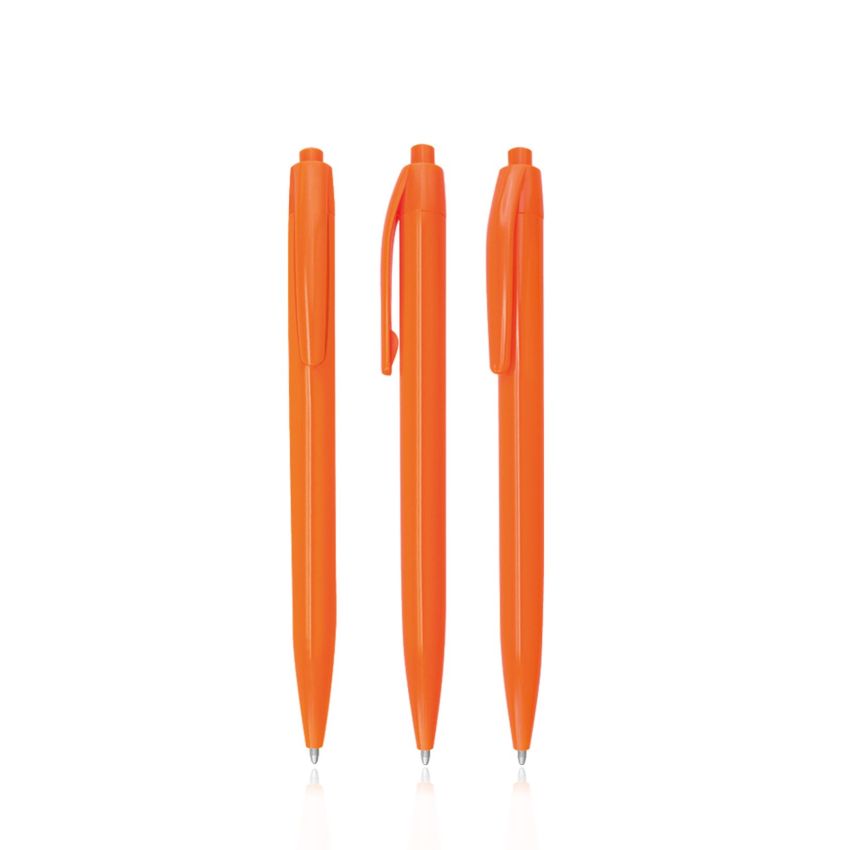 Colourful Ballpoint Pen in plastic, single colour