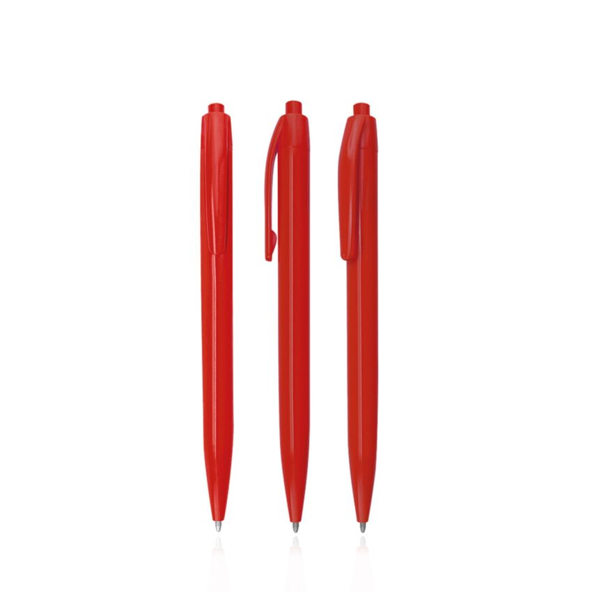 Colourful Ballpoint Pen in plastic, single colour