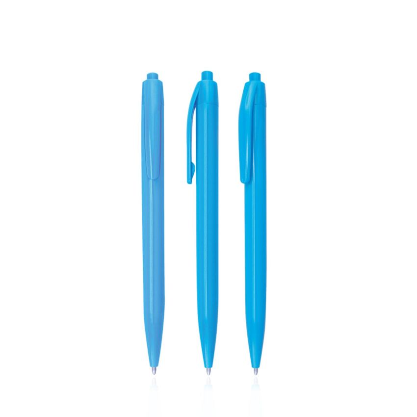 Colourful Ballpoint Pen in plastic, single colour