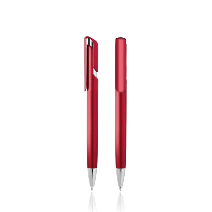 Plastic Ballpoint Pen with Metallic Colour
