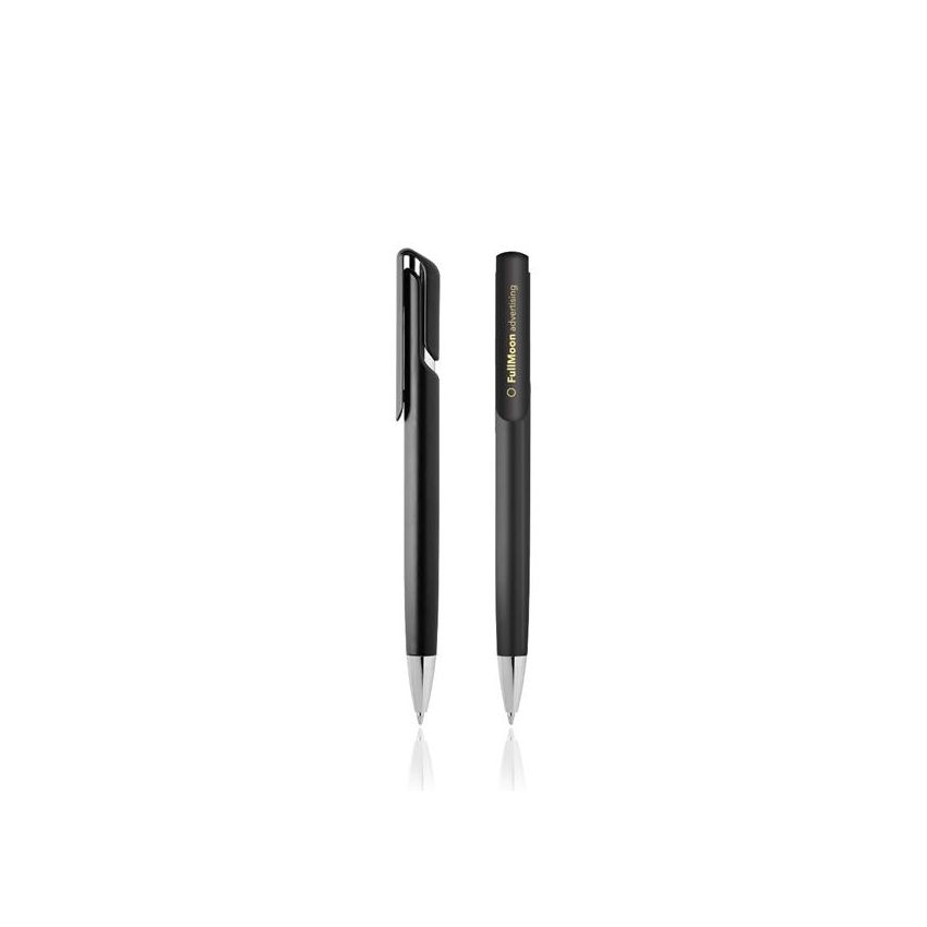 Plastic Ballpoint Pen with Metallic Colour